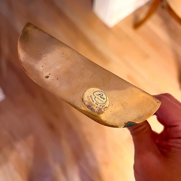 Vintage Pair 5in Solid Brass Seashells Book Ends Sculptures Decor - Picture 4 of 6